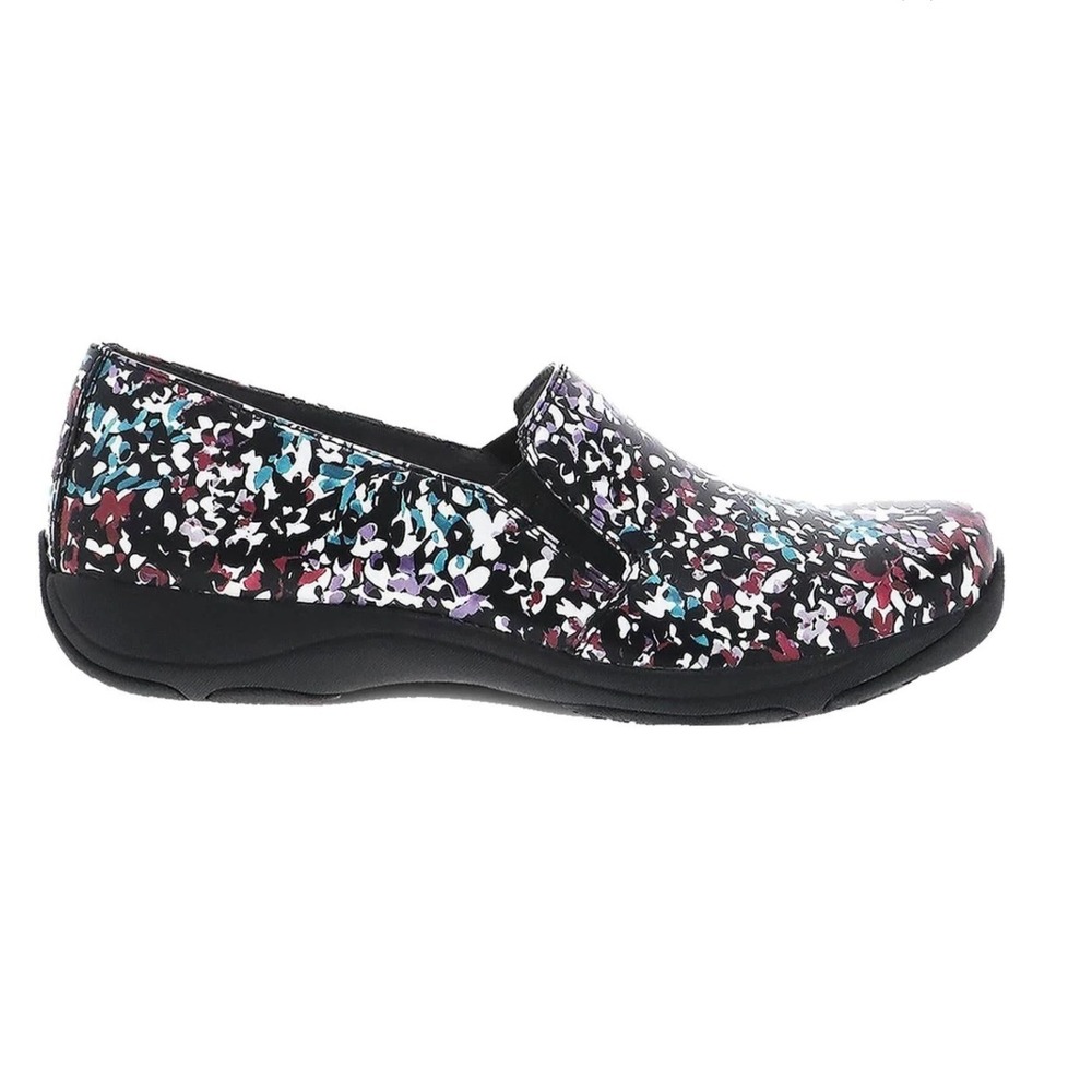 Dansko Nora Petals Slip On‎ Clogs 7.5 Floral Leather Womens Comfort Casual Work